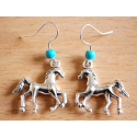 Boucles d\'oreilles Cheval Turquoise Country Western