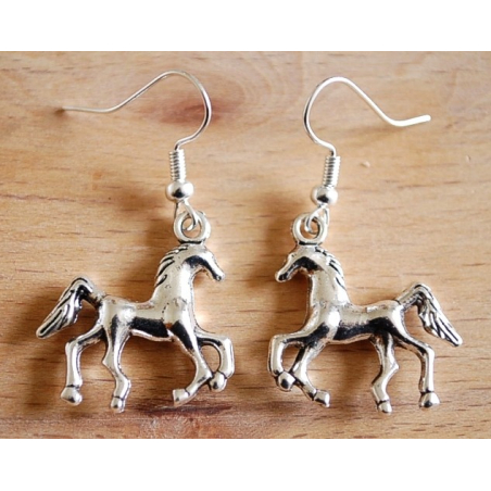 Boucle d'oreilles Cheval Country Western