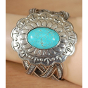 Bracelet Turquoise Howlite Concho Country Western