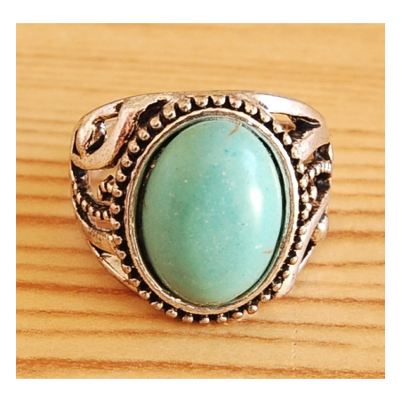 Bague Turquoise Vintage Ovale Country Western
