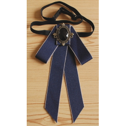 Cravate Bleu Noeud Papillon Médaillon Old West Country Western Cowboy