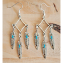 Boucles d\'oreilles Plumes Country Western