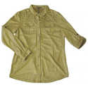 Chemise Aspect Daim - Coupe Classique - Beige - Country Western