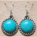 Boucles d\'oreilles Soleil Turquoise Country Western