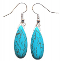 Boucles d\'oreilles Turquoise Goutte Country Western