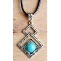 Collier Pendentif Triangle Turquoise Country Western