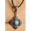 Collier Pendentif Filigrane Turquoise Country Western