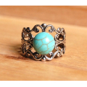 Bague Filigrane Cabochon Turquoise Country Western