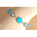 Bracelet Turquoise et Strass Country Western