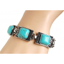 Bracelet Turquoise Carré Country Western