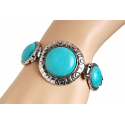 Bracelet Turquoise Rond Country Western